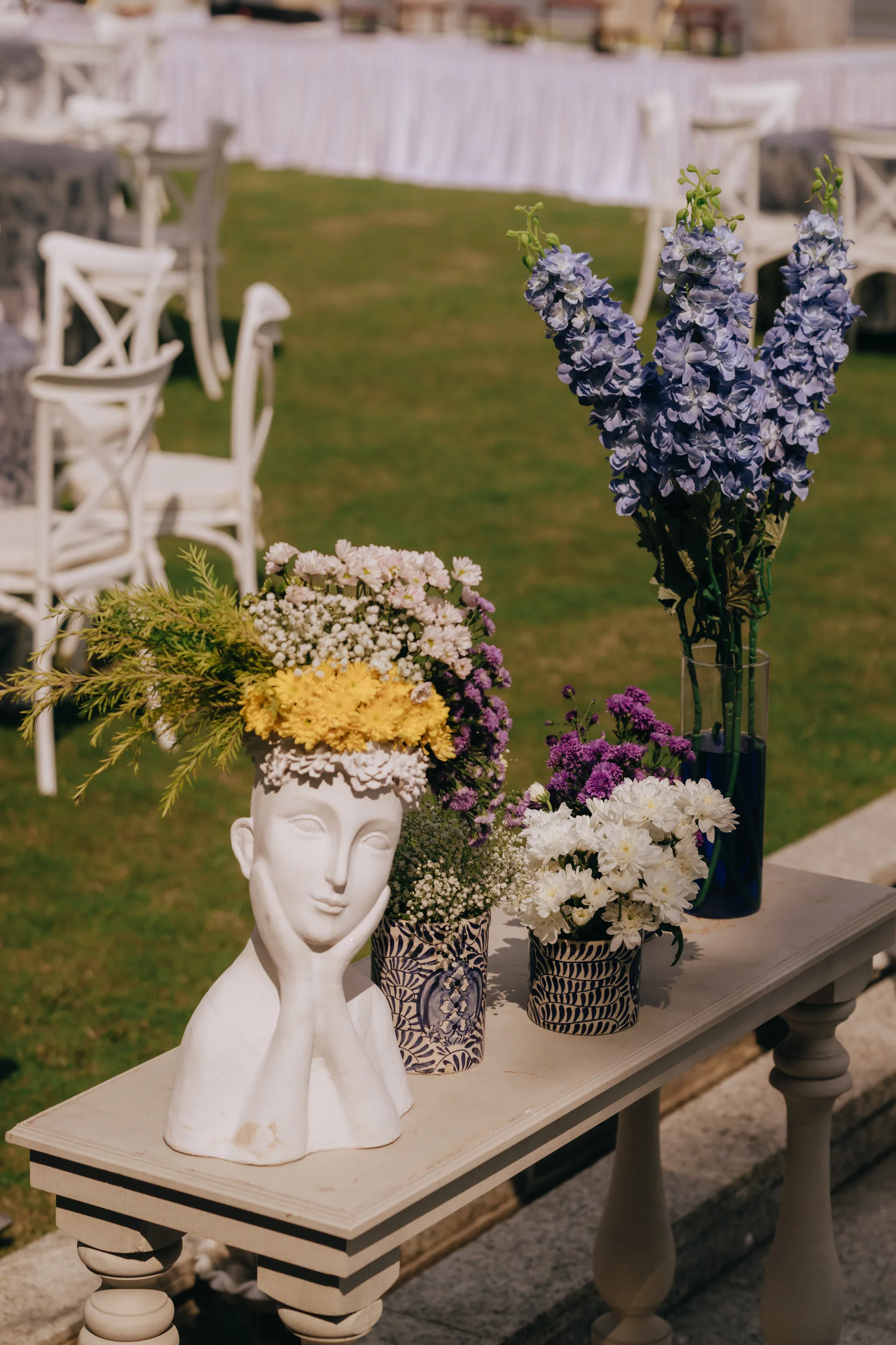 Blue & White Floral
